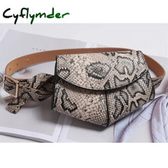 New Fanny Pack Women Waist Belt Bag Serpentine Vintage Bags Girl Fashion Bum Pouch Phone Leather