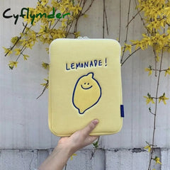 New Korea Ins Ipad Pro 11 Laptop Case Korean Fashion Lemon Cartoon 13 15 Inch Tablet Protective