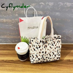 New Mini Handbag Wrinkle Shopping Bag For Girl Fresh Small Cotton Ruffle Tote Flower Print Lunch