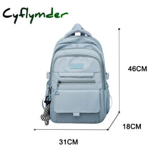 New Nylon Backpacks For Student Solid Color School Bag Teenagers Large Capacity Travel Rucksack