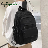 New Nylon Backpacks For Student Solid Color School Bag Teenagers Large Capacity Travel Rucksack