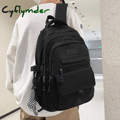 New Nylon Backpacks For Student Solid Color School Bag Teenagers Large Capacity Travel Rucksack