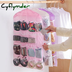New Portable 16 Grid Closet Multi-Role Hanging Bag Socks Bra Underwear Rack Hanger Storage