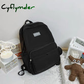 New Waterproof Nylon Women Backpack Large Capacity Solid Color Travel Bag College Schoolbag For