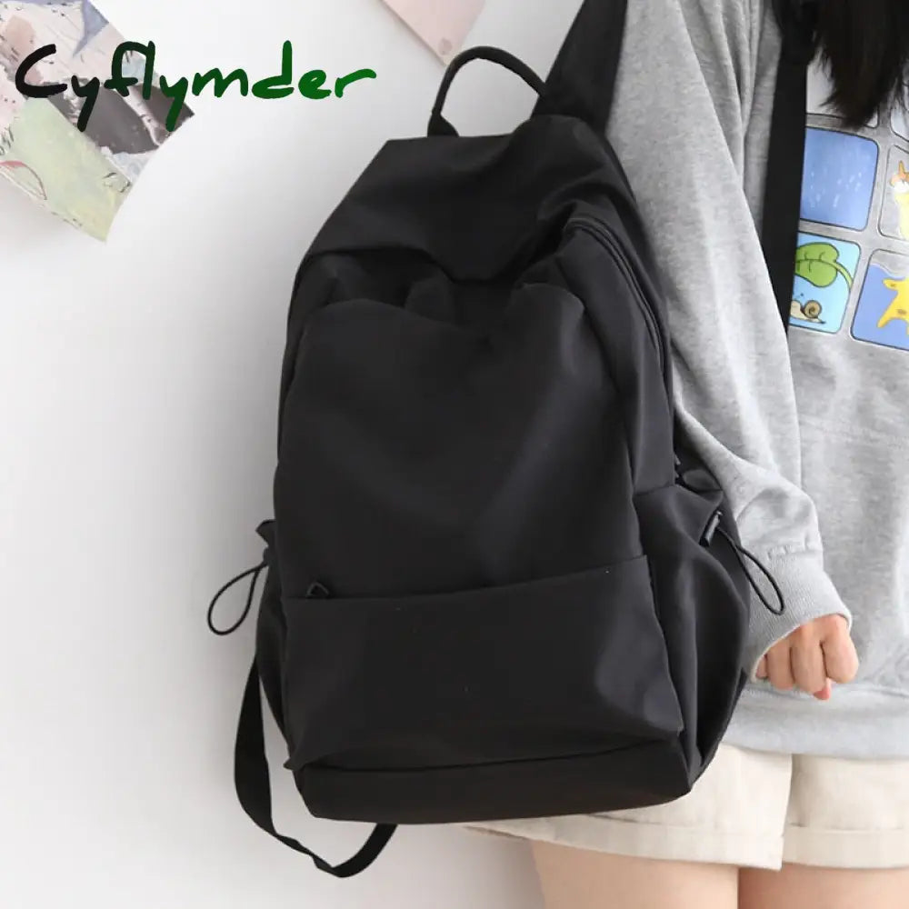 Nr Sen Series Large Capacity Solid Color Backpack Female Korean Version Versatile Schoolbag Male