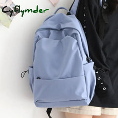 Nr Sen Series Large Capacity Solid Color Backpack Female Korean Version Versatile Schoolbag Male