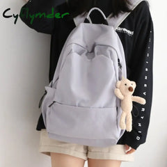 Nr Sen Series Large Capacity Solid Color Backpack Female Korean Version Versatile Schoolbag Male
