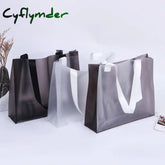 Pvc Shopper Handbag Transparent Frosted Plastic Clothing Reusable Store Shopping Gift Bag Cosmetic