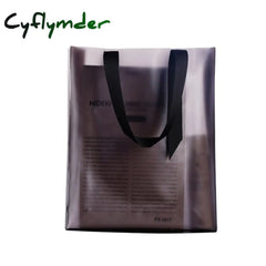 Pvc Shopper Handbag Transparent Frosted Plastic Clothing Reusable Store Shopping Gift Bag Cosmetic