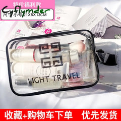 Pvc Transparent Waterproof Cosmetic Bag For Women Large Capacity Portable Travel Scrub Toilet