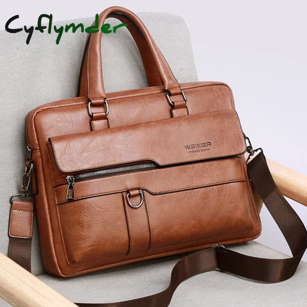 Retro Men Pu Leather Black Briefcase Business Handbags Male Vintage Shoulder Messenger Bag Large