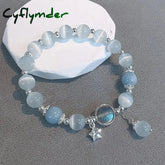 Sea Blue Treasure Moonlight Crystal Bracelet A1