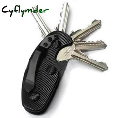 Smart Key Holder Pouch Bag Case Wallet Chain Car Housekeeper Edc Pocket Organizer Black