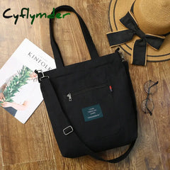 Soft Canvas Bag Large Capacity Women Shopping Casual Hasp Ladies One Shoulder Tote Bags