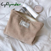 Solid Color Corduroy Cosmetic Bag Korean Wash Bags Women Travel Pouch Beauty Storage Cases Make Up