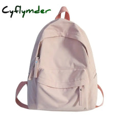 Student Anti-Theft Women Solid Color Backpack Ladies Cute Nylon Blue Waterproof Fashion Shoulder