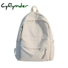 Student Anti-Theft Women Solid Color Backpack Ladies Cute Nylon Blue Waterproof Fashion Shoulder