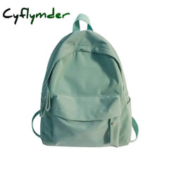 Student Anti-Theft Women Solid Color Backpack Ladies Cute Nylon Blue Waterproof Fashion Shoulder