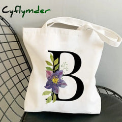 Summer New Flower Letter Bolsa Feminina Shoulder Canvas Bags Large Capacity Wild Messenger Bag Cute