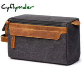 Toiletry Bag For Men Shaving Kit Crazy Horse Leather Dopp Travel Mens Canvas