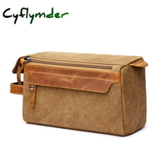 Toiletry Bag For Men Shaving Kit Crazy Horse Leather Dopp Travel Mens Canvas Coffee