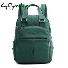 Top-Handle Usb Charging Women Backpack Large Capacity Casual Travel Rucksack Preppy Student School