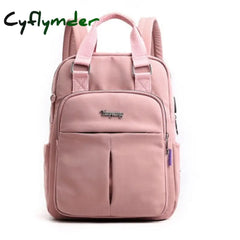 Top-Handle Usb Charging Women Backpack Large Capacity Casual Travel Rucksack Preppy Student School
