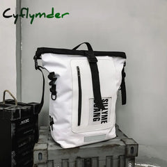 Travel Backpack Bag Large Capacity Functional Men Streetwear Hip Hop Male Cool College For White