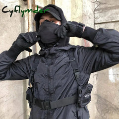 Unisex Chest Rig Bag Tactical Streetwear Functional Tooling Hip Hop Vest Bags Two Pockets Woman
