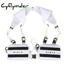 Unisex Chest Rig Bag Tactical Streetwear Functional Tooling Hip Hop Vest Bags Two Pockets Woman