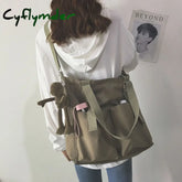 Waterproof Oxford Large Capacity Canvas Girl Shoulder Hand Bucket Bag Basket Female Crossbody Bags