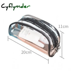Waterproof Transparent Pvc Bath Cosmetic Bag Women Make Up Case Travel Zipper Makeup Beauty Wash