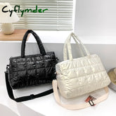 Winter Warm Down Women’s Shoulder Bag Nylon Waterproof Quilted High Capacity Female Crossbody