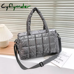 Winter Warm Down Women’s Shoulder Bag Nylon Waterproof Quilted High Capacity Female Crossbody