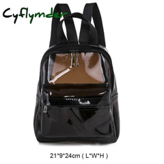 Women Backpack Transparent Waterproof Pvc Bag Girls Handbag College Students Travel Clear Cheap