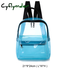 Women Backpack Transparent Waterproof Pvc Bag Girls Handbag College Students Travel Clear Cheap