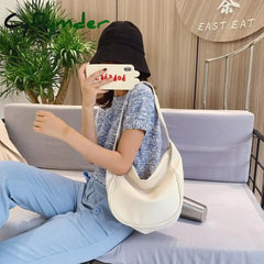 Women Fashion Casual Hobo Bags Black Shoulder Crossbody Bag Female Large Capacity Handbag Woman