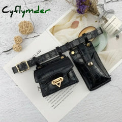 Women Waist Bag Fashion Leather Belt Crossbody Chest Bags Girl Fanny Pack Small Phone Shoulder