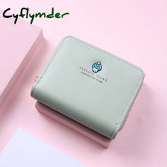 Women Wallet Fashion Cute Mushroom Money Bag Ladies Short Leather Clutch Girl Small Purse Coin Card