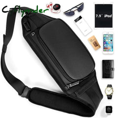 Yiliongdaqi Men’s Sport Shoulder Bagpack Sling Belt Bag Waterproof Pouch Waist Pack For Men