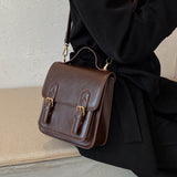 Cyflymder Elegant Female Solid color Tote bag New High quality PU Leather Women's Designer Handbag Vintage Shoulder Messenger Bag