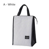 Cyflymder Black Thermal Lunch Bag Portable Cooler Insulated Picnic Bento Tote Travel Fruit Drink Food Fresh Organizer Accessories Supplies