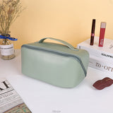 Cyflymder Large-Capacity Travel Cosmetic Bag Portable Leather Makeup Pouch Women Waterproof Bathroom Washbag Multifunction Toiletry Kit