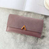 Cyflymder Women's Wallets Leather Hasp Lady Money Bags Zipper Coin Purse Female Envelope Wallet Credit Card Holder Clutch For Girl