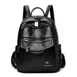 Cyflymder Women's Backpack Fashion and Elegant Bag Soft Leather Solid Backpack Zipper Comfortable Bag for Ladies Designer Travel Backpack