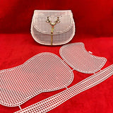 Horseshoe Bag Mesh Knitting Lining Weaving Plastic Mesh Sheet Accessories Velvet DIY Hok Bag Trim Tools Easy Knit Helper