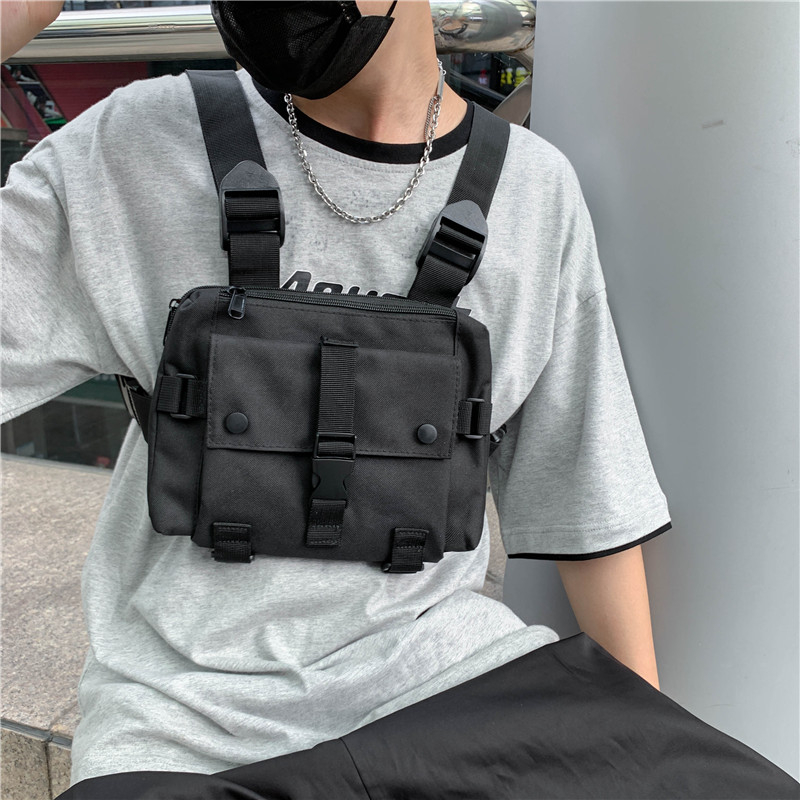 Cyflymder New Chest Rig Hip-Hop Men Bag Casual Function Outdoor Style Chest Bag Small Tactical Vest Bags Streetwear Male Waist Bags