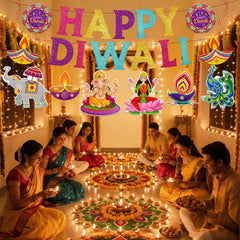 Lanfubeisi Happy Diwali Party Decorations Set.