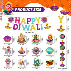 Lanfubeisi Happy Diwali Party Decorations Set.