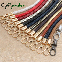 2Pcs Pu Leather Braided Rope Handles For Handbag Shoulder Bag Strap Handmade Diy Accessories Alloy